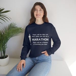 Marathon sweatshirt - *Gift for runners, Marathoners; inspirational running quote*