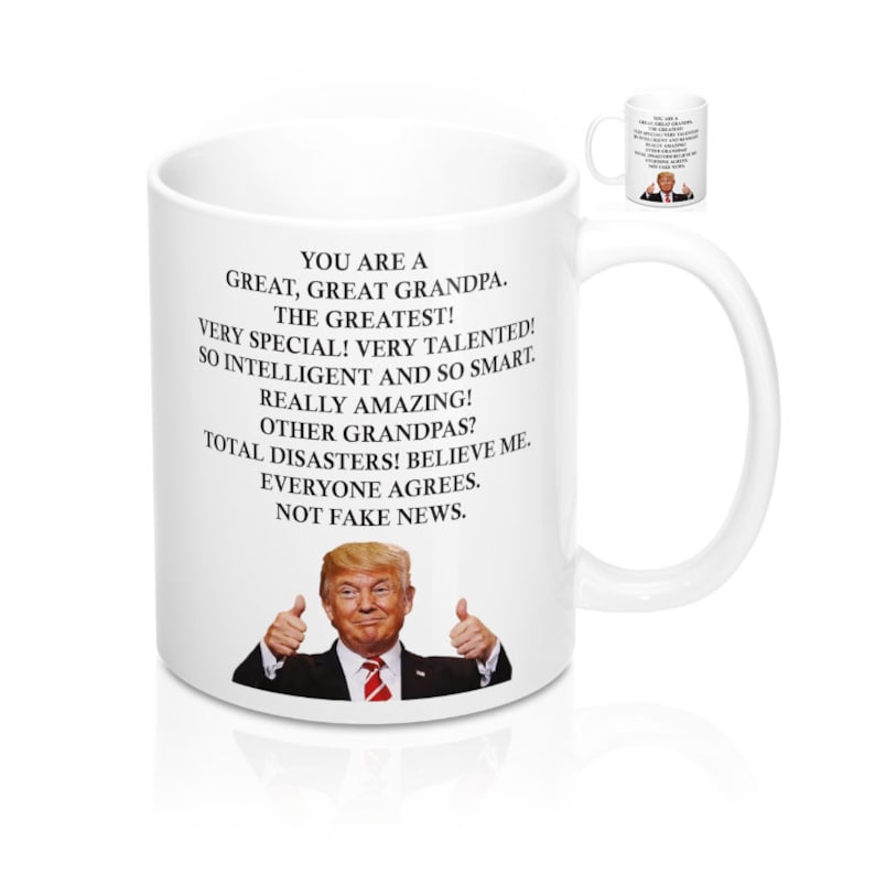 Younique Designs Donald Trump Grandpa Mug - 11 Ounce Funny Coffee Cup, Dishwasher & Microwave Safe