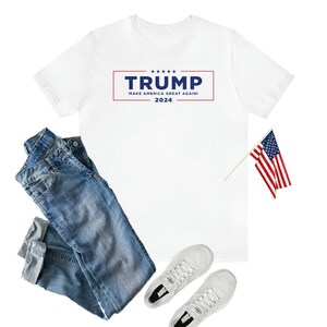 Trump 2024 Unisex Short Sleeve T-Shirt, Trump 2024, Trump 2024 Campaign Shirt, Trump Shirt, MAGA Shirt, Patriot Shirt, Trump MAGA Shirt, USA