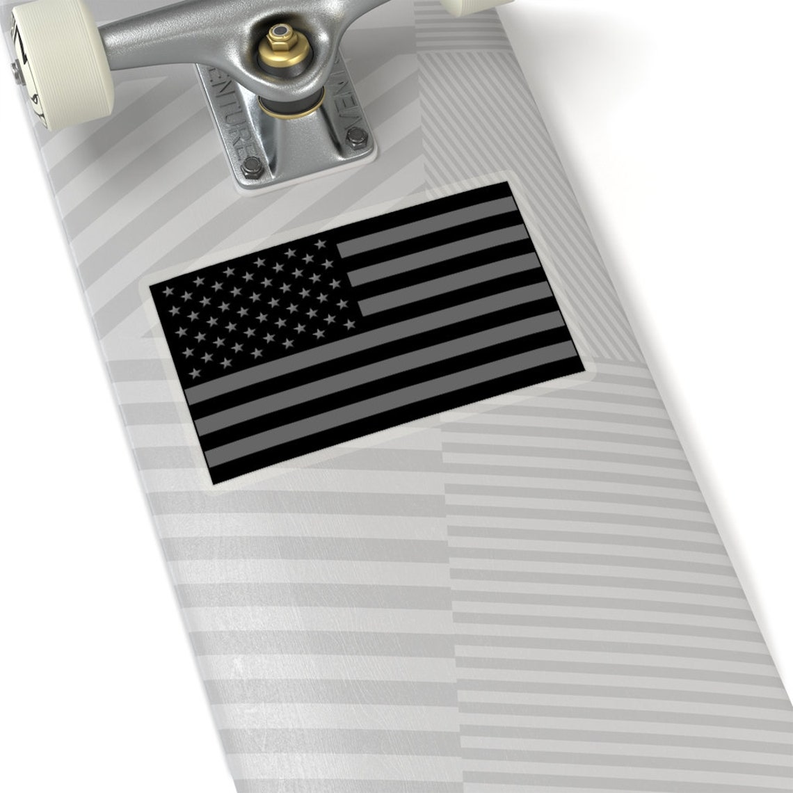 All Black American Flag Sticker Black Flag Sticker No Etsy