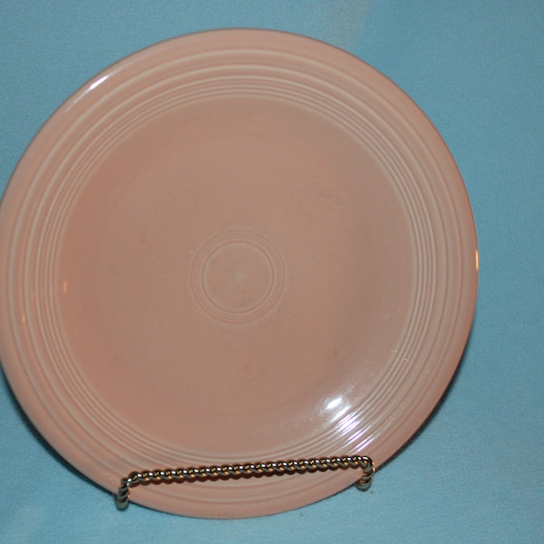 Collectible Homer Laughlin China Dinner Plate Peach Pinkish Genuine Fiesta 10" Inches in Diameter