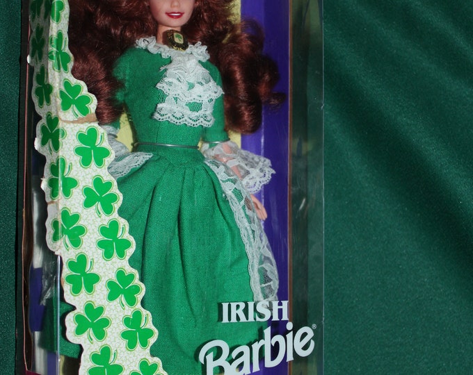 1994 Irish Barbie 12998 Brand New in the Box Never Opened Dolls of the World Collection Box is