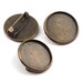 20mm Brooch Pin Cabochon Blank Bezel Holder Antique Bronze DIY Jewelry