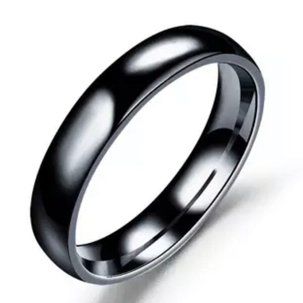 Hematite like ring. Stainless steel. Non magnetic. Positive energy ring