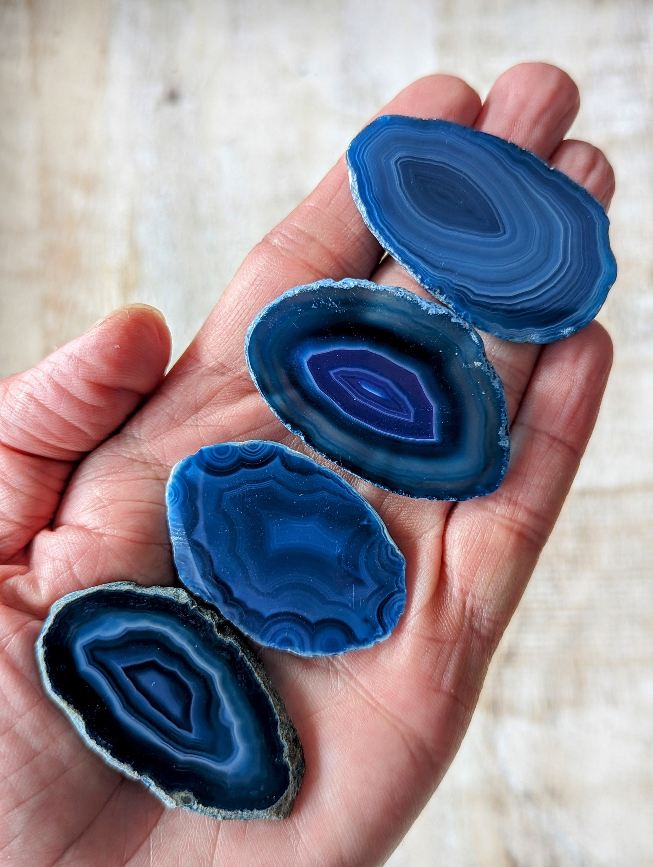 Blue Agate Slices Blue Agate Geode Crystal Jewelry Making