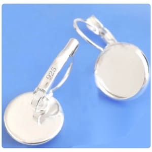 8mm 925 Sterling Silver Lever Earring DIY.  For jewelry making