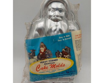 Nordic Ware Old World Christmas Santa Claus Cake Pan 3D Mold Aluminum NOS