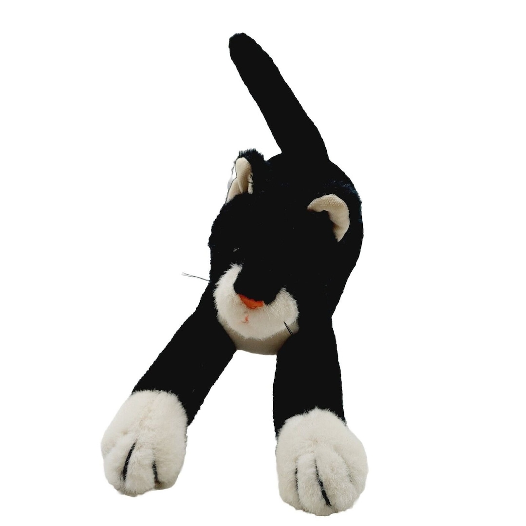 Peluche Noir Peluche Chat RÃ©aliste Peluche TY En Peluche Noire Et