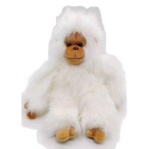 Ty Classic White Long Haired Tango Chimp Monkey 10" Has Tan Face Hands 1994
