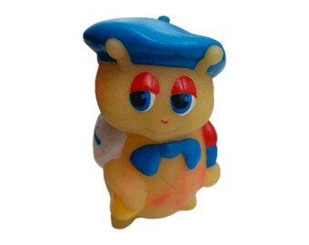 Playskool Hasbro 1986 Glofriend Bugs Painter Blue Hat Bow Tie 3”