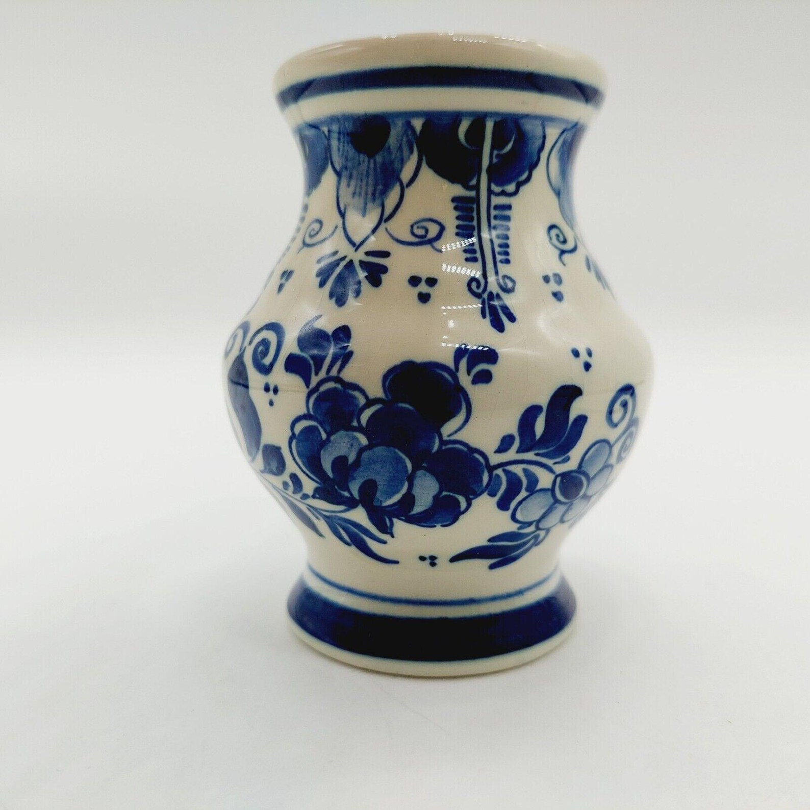 Delft Blue White Bud Vase Hand Painted 14B "ram" 4 Inches Tall. - Etsy