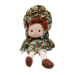 Kamar International Plush Ruthie Brown Hair Doll Hand Made 10&quot; READ #3677