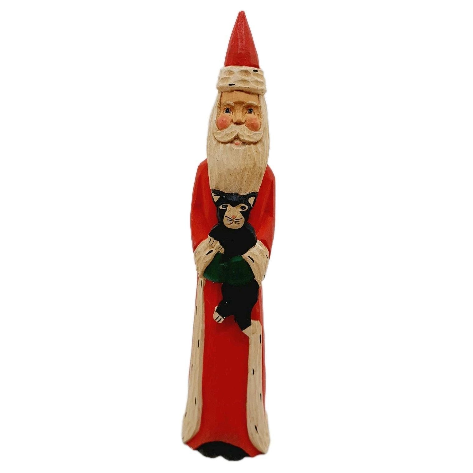 アメリカ製　jamus haddon 木製サンタ2点 James Haddon Wood Santas - Etsy