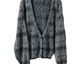 Anchor Blue Cardigan Size Large Blue Academia Grandpacore Cozy Knit Sweater