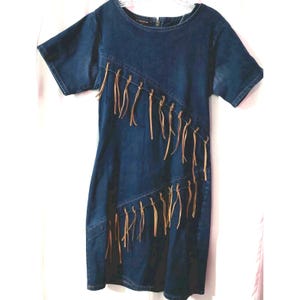 Denim Leather Dress - Etsy