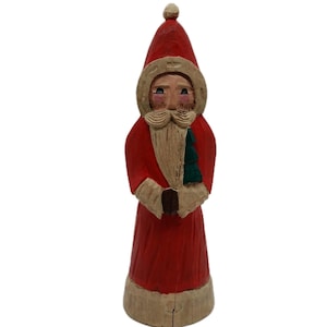 Midwest di Cannon Falls, Babbo Natale con albero di Natale, figura di arte popolare da 12 pollici