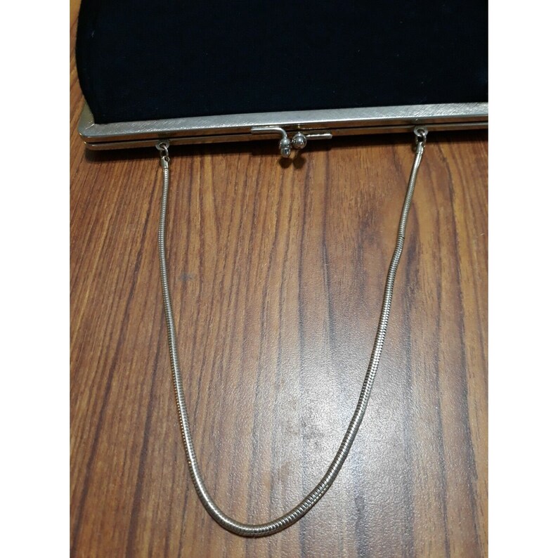 Black Metal Mesh Black Snake Chain Strap Shoulder Bag Made in Etsy