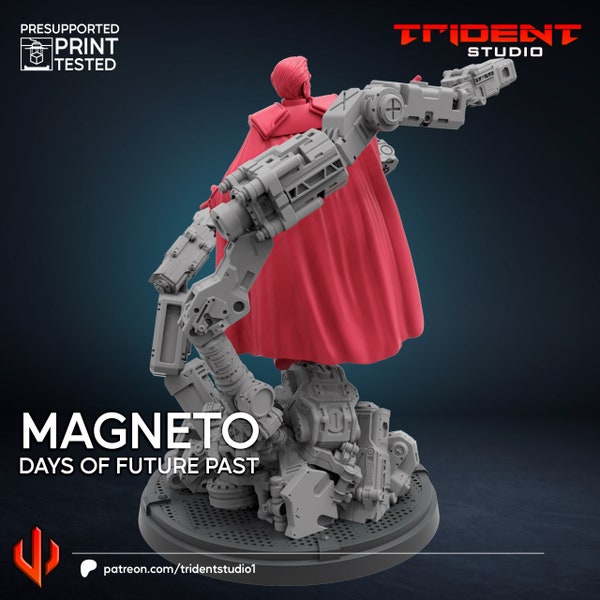 Dessin de fan de Magneto Days of Future Past sur un socle de 50 mm par Trident Studio - PROTOCOLE DE CRISE