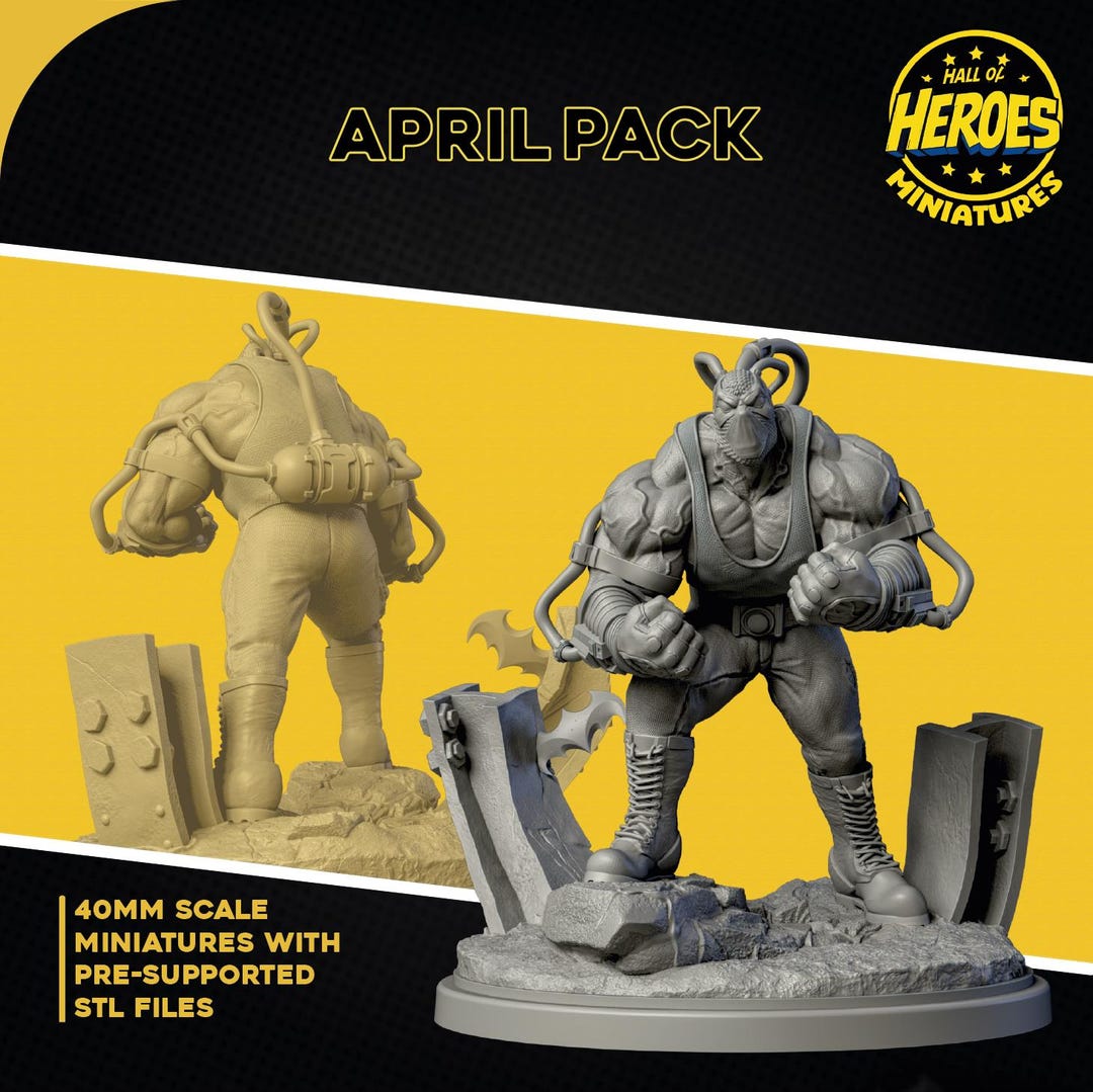 Bane Fanart on 60mm Base by Hall of Heroes - BMG - Etsy