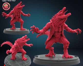 Fanart Jaszczurki na 50 mm podstawie autorstwa Trident Studio - PROTOKÓŁ KRYZYSOWY