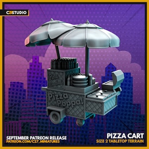 Pizza Cart (Size 2 Tabletop Terrain) by C27 - MARVEL CRISIS PROTOCOL