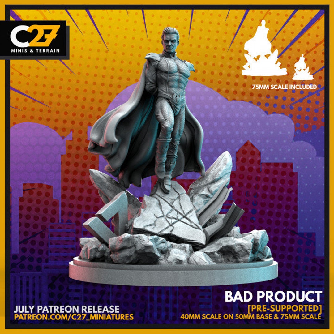 Homlander Bad Bad Product (homelander Fanart) on 50mm Base by C27 - - Etsy