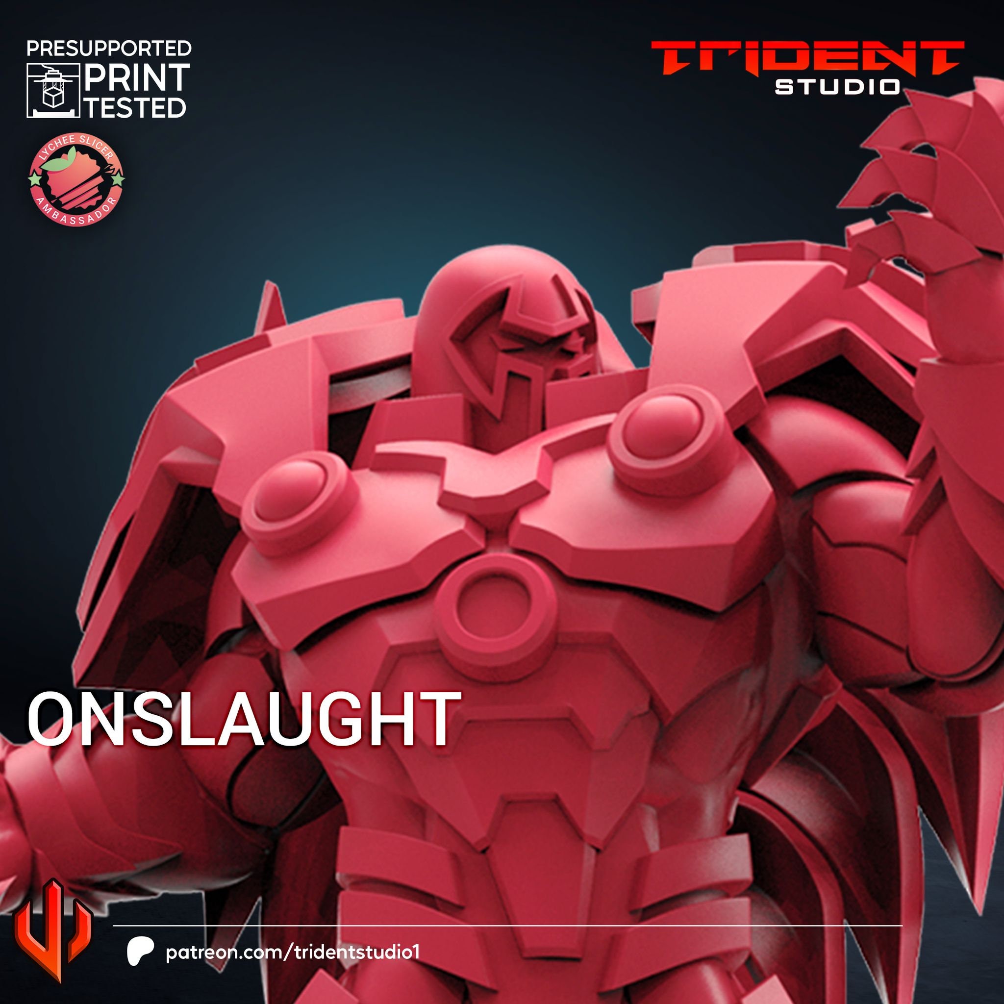 Onslaught Fanart on 50mm Base by Trident Studio - CRISIS PROTOCOL - Etsy