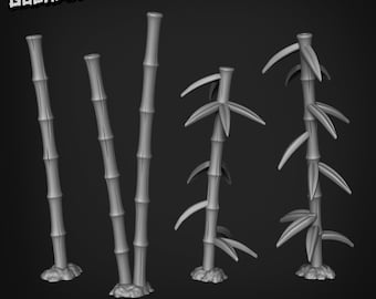 May include: A grayscale image of several bamboo stalks, some with leaves, against a dark background. The text "GOONMASTER" is at the top, and "PRE-SUPPORTED" is at the bottom.