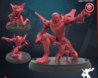 Penny Parker und Bot Fanart auf 50 mm Base von Trident Studio - CRISIS PROTOCOL