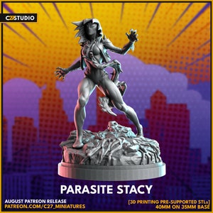 Parasite Stacy (SpiderGwen / Ghost spider) on 35mm Base by C27 - CRISIS PROTOCOL