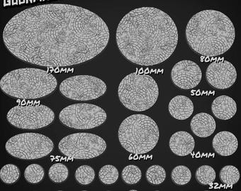 Jungle Ruin Bases 25mm, 32mm, 40mm, 50mm, 60mm + various other bases for miniatures - Goon Master Games