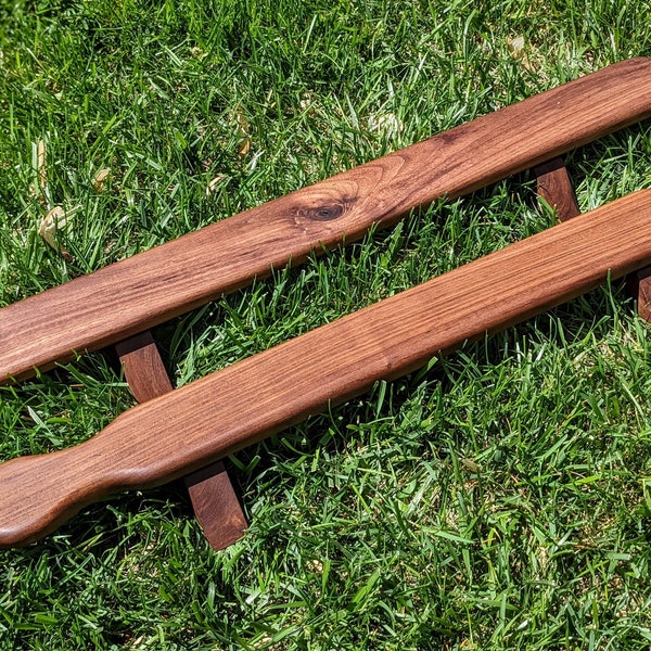 Wooden Pushup Board - Standard or Sword Grip - handmade from genuine hardwood with anti-slip protection