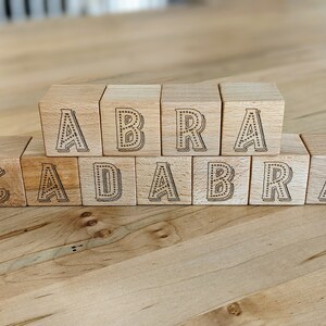ABRACADABRA Kids Blocks - &quot;I Am&quot; affirmations - decorative wood blocks