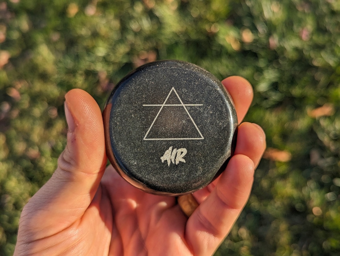Set of 4x Alchemy Symbol Rune Stones Basalt Stone With Etsy