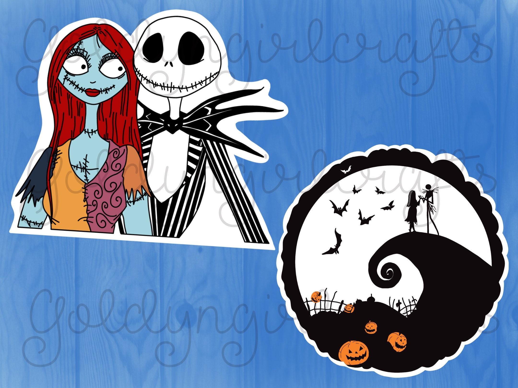 Nightmare Before Christmas 3 stickers waterdicht | Etsy