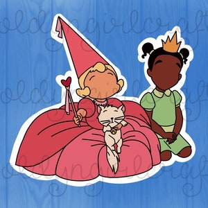 Tiana and Lotte waterproof Sticker/Magnet