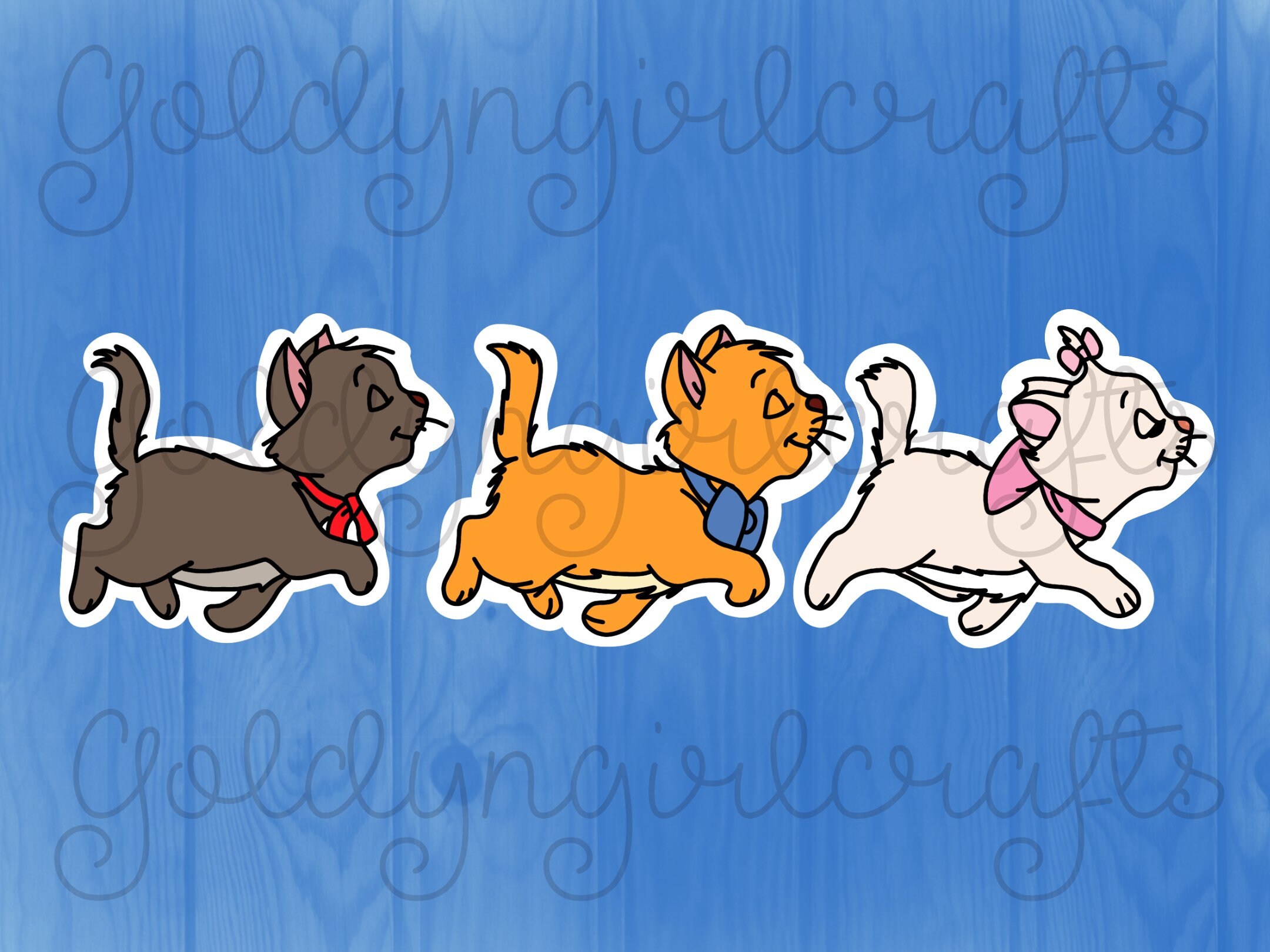 Aristocats Sticker set 2.5 each waterproof | Etsy