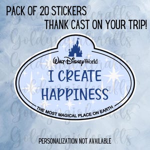 Pack of 20 Cast Member Appreciation Stickers WDW
