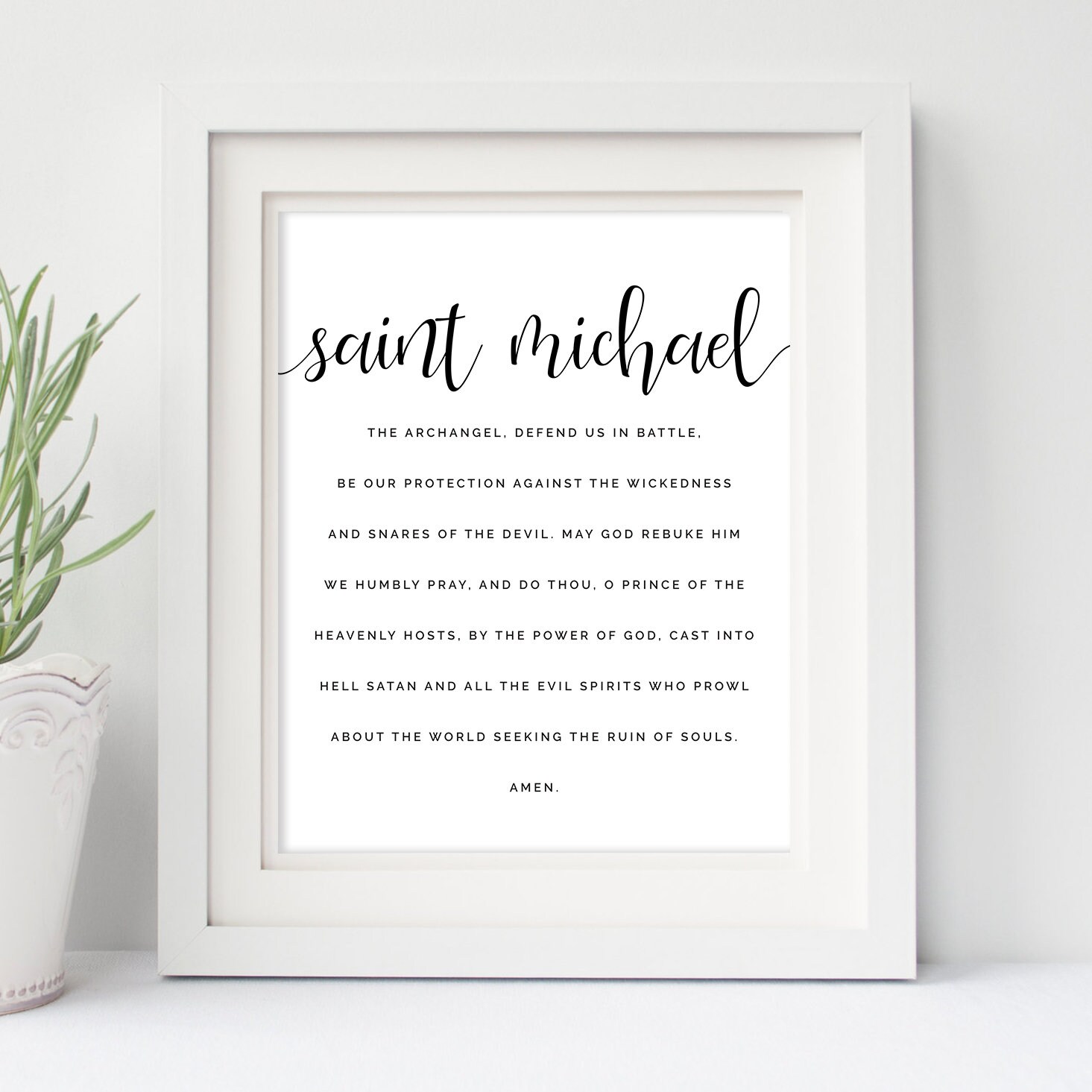 St Michael Defend Us in Battle St Michael Prayer Catholic Etsy