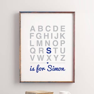 Kids Name Print, First Name Printable, Boys Room Wall Art, Custom First Name Printable, Personalized Name Printable, Instant Download