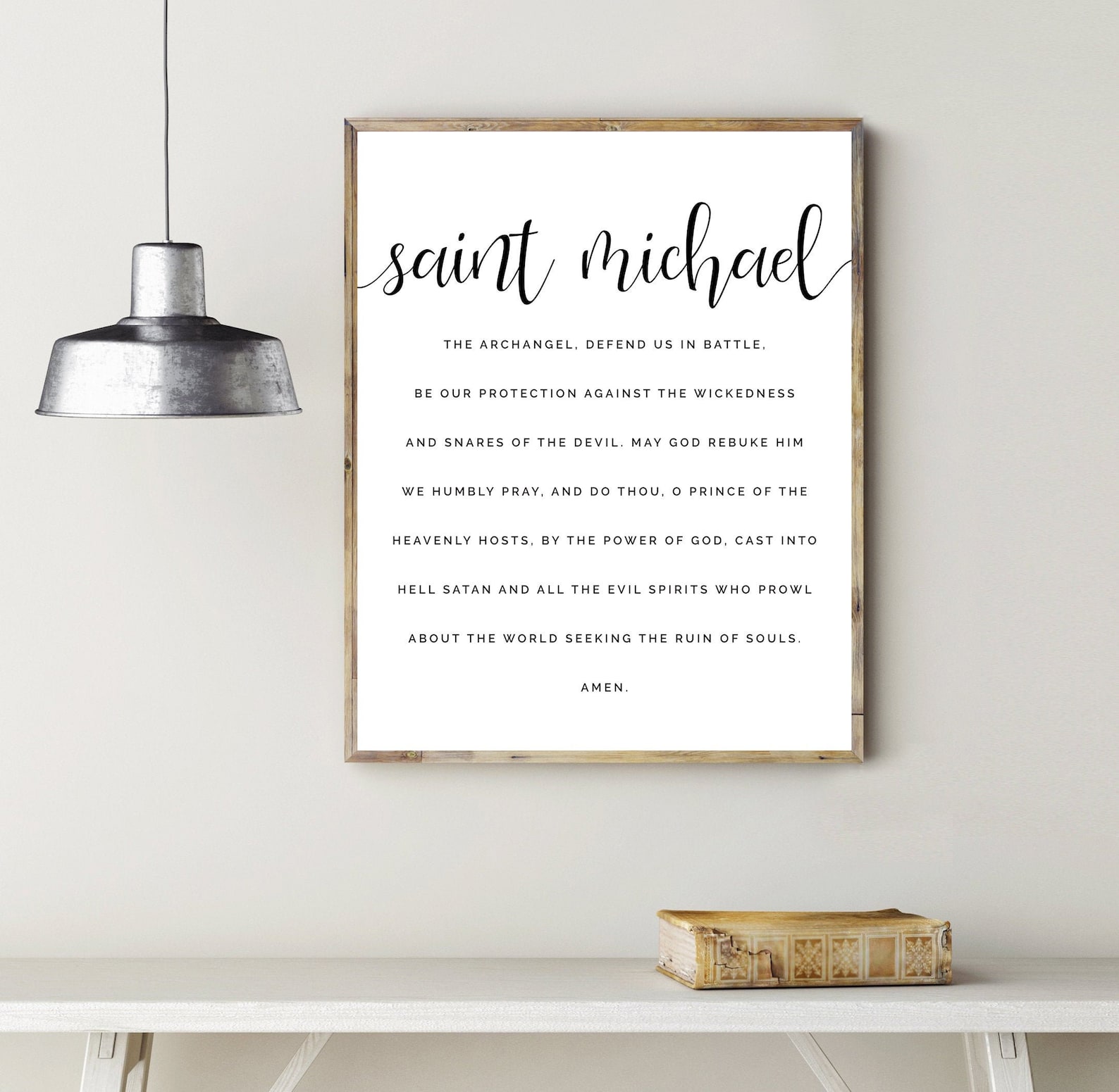 St Michael Defend Us in Battle St Michael Prayer Catholic Etsy