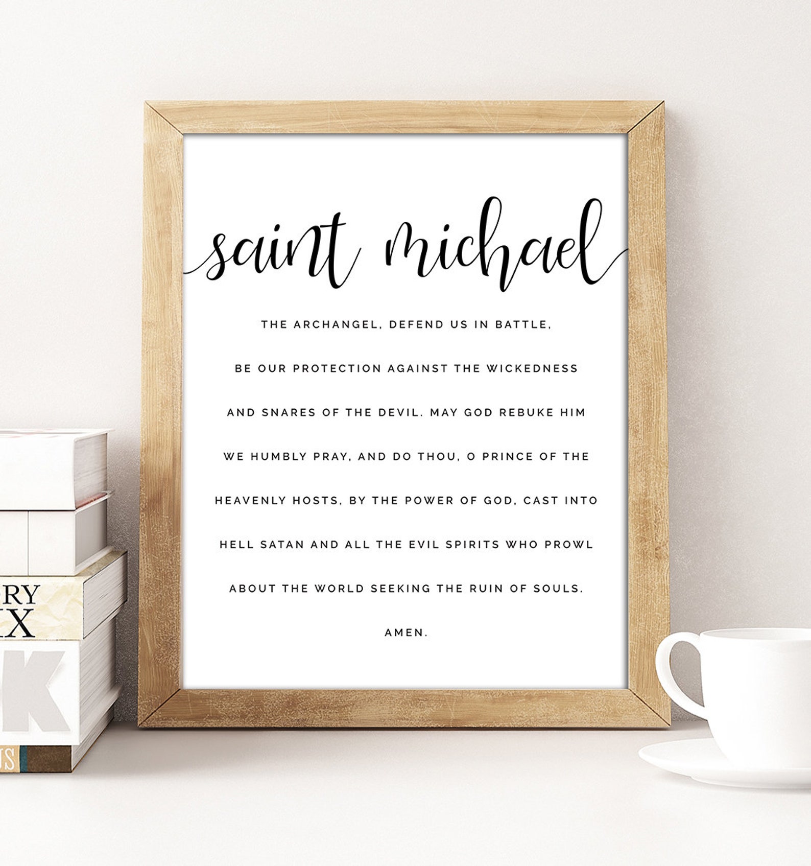 St Michael Defend Us in Battle St Michael Prayer Catholic Etsy