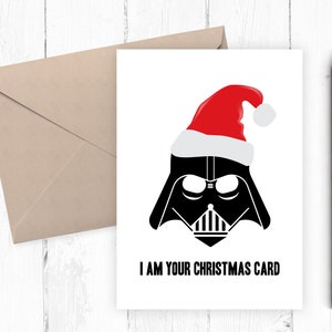 Auf SALE Star Wars Karte, lustige Weihnachtskarte, Star Wars Weihnachtskarte, druckbare Karte für Ihn, INSTANT DOWNLOAD
