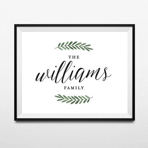 Family Sign Printable Art Farmhouse Print Botanical Print - Etsy