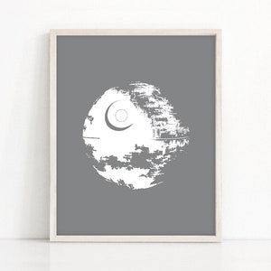 Star Wars Nursery, Millennium Falcon Wall Art, Space Vehicles, Death Star, Boys Playroom Art, Instant Download image 4