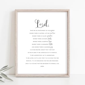St Francis Prayer, Catholic Art, Prayer of St Francis Print, St. Francis Quote, Catholic Prayer Print, Catholic Printable, Instant Download