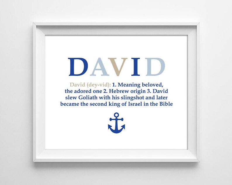 Personalized Print for Kids Room Name Meaning Wall Art Kids Etsy