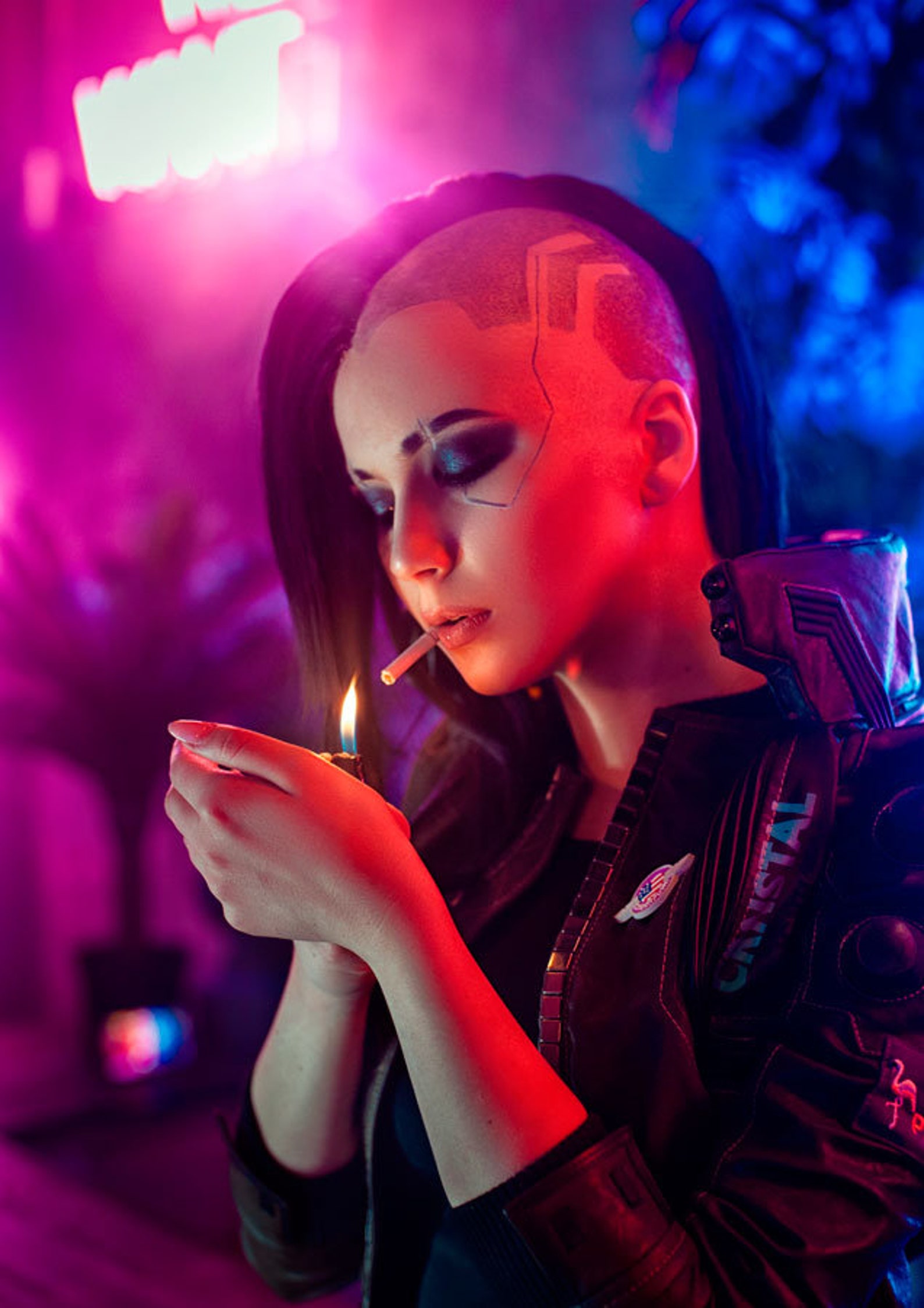 Cyberpunk cosplay girl фото 17