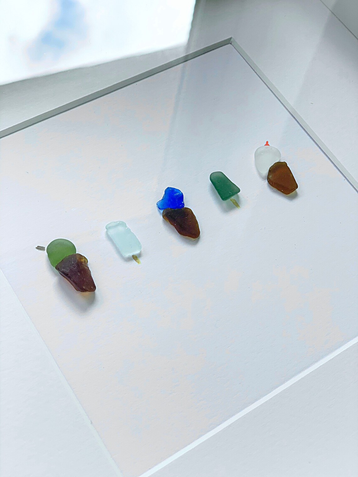Sea Glass Art Cornish Sea Glass Pictures Sea Pottery Art Etsy