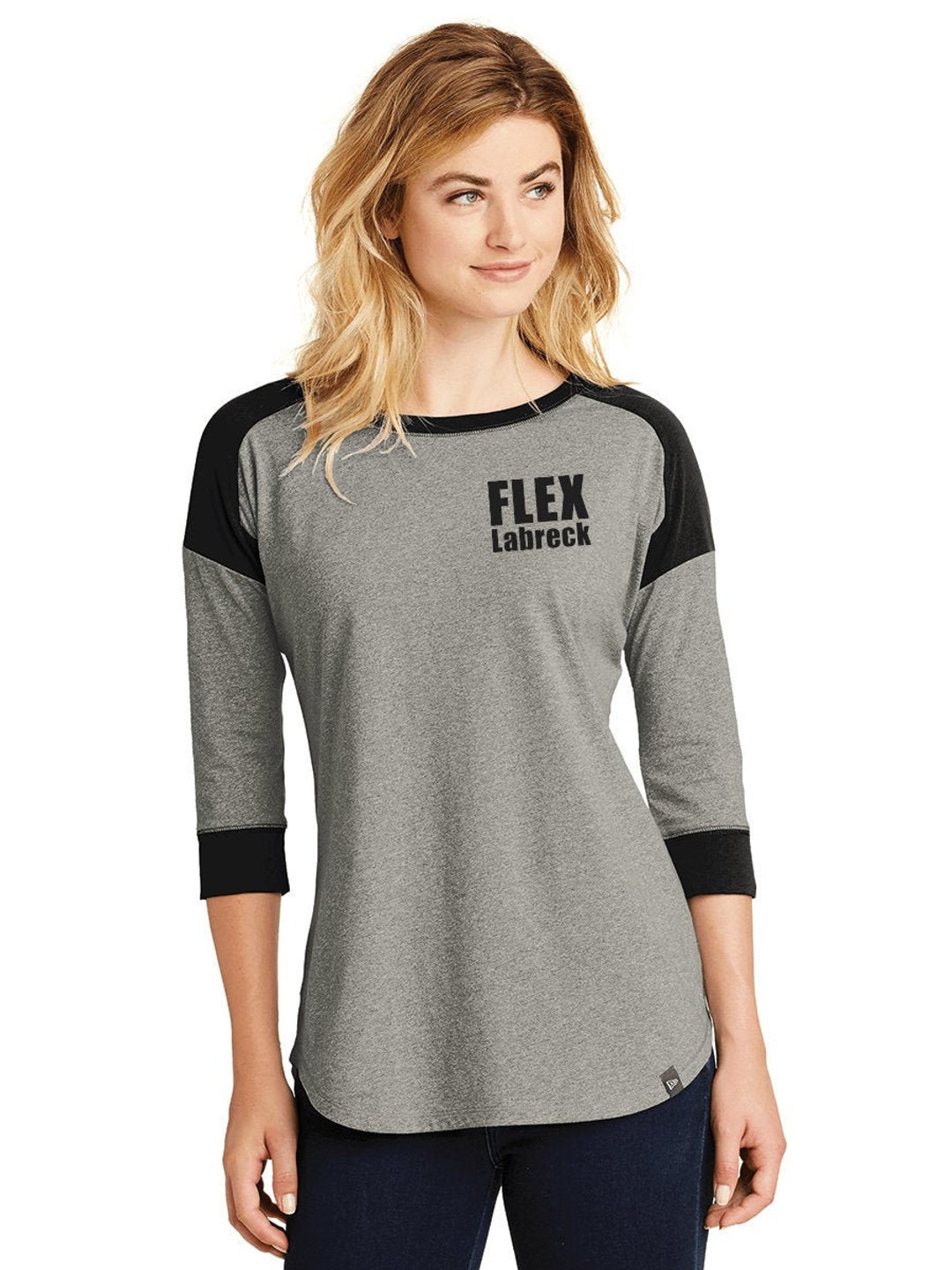 Flex Labreck 3/4 Sleeve Block Tee Etsy